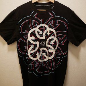 VINTAGE LIFTED RESEARCH GROUP "DESIGNER DRGS SINCE 1947" LARGE BLACK T SHIRT